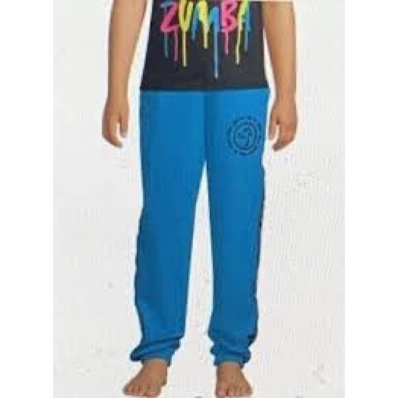 Zumba Kids, ZW Juniors Bangin' Blue Joggers size Medium UNISEX - Picture 1 of 3